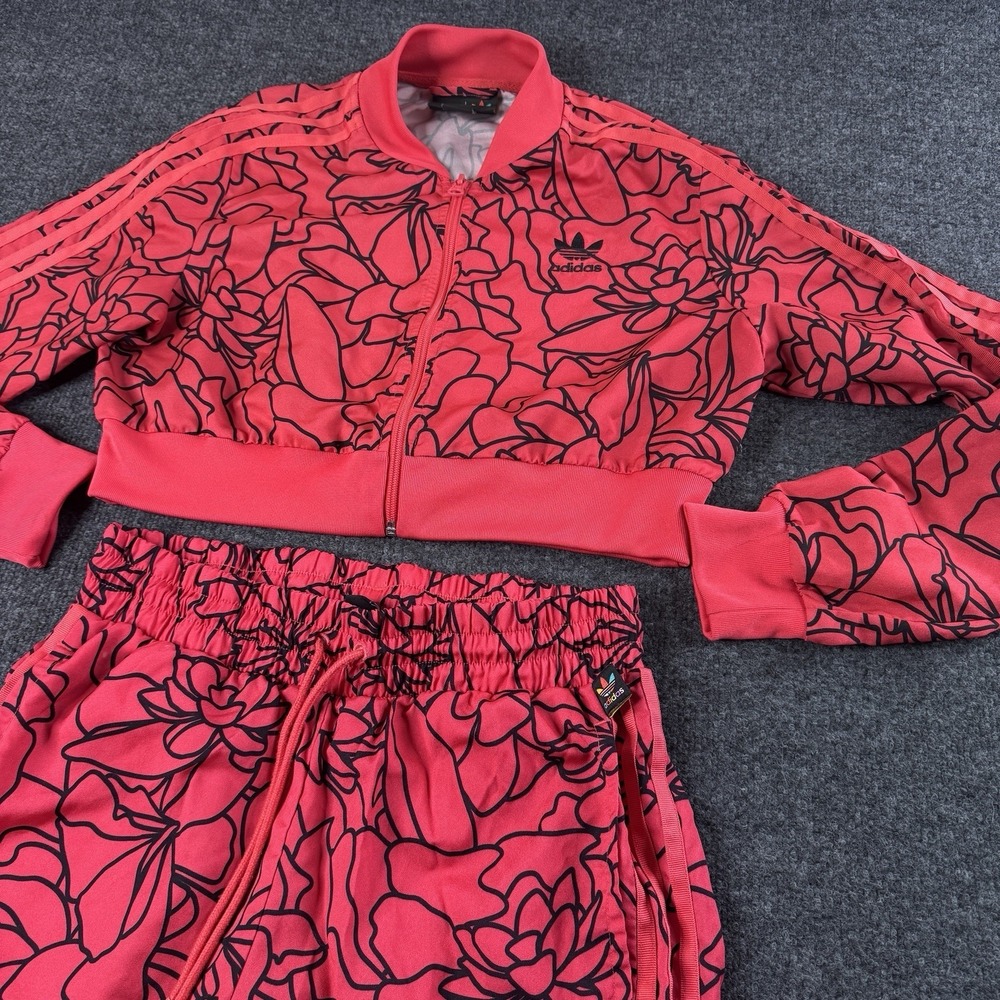 Adidas Pharrell Williams Dear Baes Track Suit Red Cropped Medium Streetwear